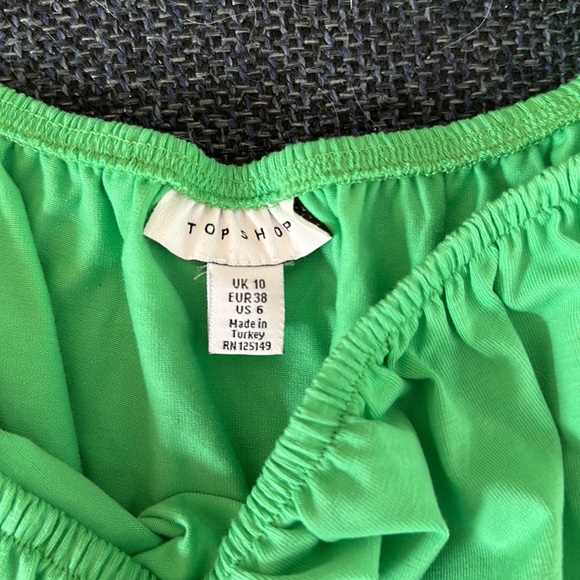 Topshop green ruffle top! - Picture 2 of 2